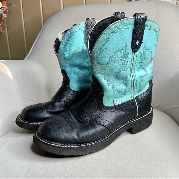 Justin Boots Shoes - Justin Gypsy Western Cowgirl Boots Leather Sz 8.5